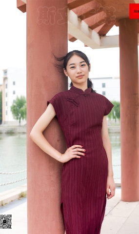 SIW斯文传媒 010 复古中式紫色条纹棉质旗袍 - 丽莉 [65P+164M]