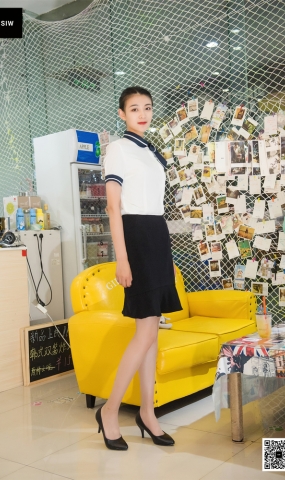 SIW斯文传媒 029 春夏空乘白衫蓝裙制服套装 - 嘉慧 [61P+195M]