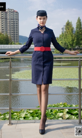 SIW斯文传媒 051 东航工装制服帽子丝巾套裙四件套 - 思琪 [67P+163M]